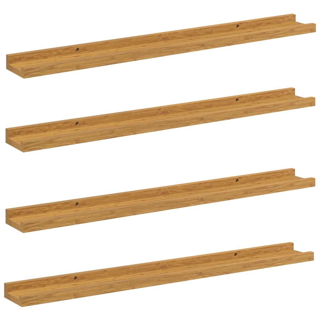 Scaffale da parete 4 pcs Beige 80 x 9 x 3 cm Legno multistrato