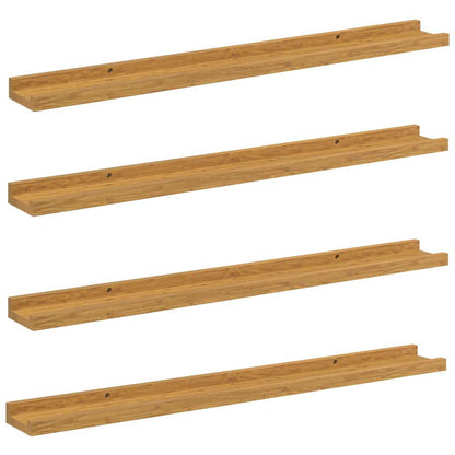 Scaffale da parete 4 pcs Beige 80 x 9 x 3 cm Legno multistrato