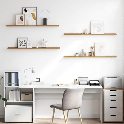 Scaffale da parete 4 pcs Beige 115 x 9 x 3 cm Legno multistrato