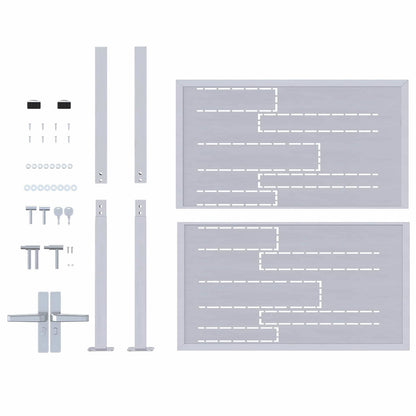 Cancello da giardino Argento 96 x 100 cm Acciaio inossidabile