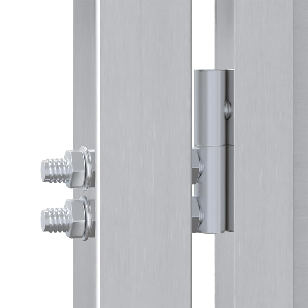 Cancello da giardino Argento 85 x 100 cm Acciaio inossidabile