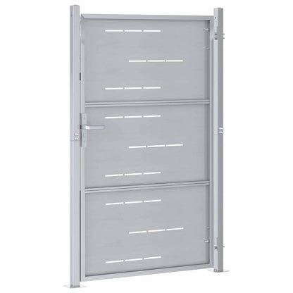 Cancello da giardino Argento 100 x 125 cm Acciaio inossidabile