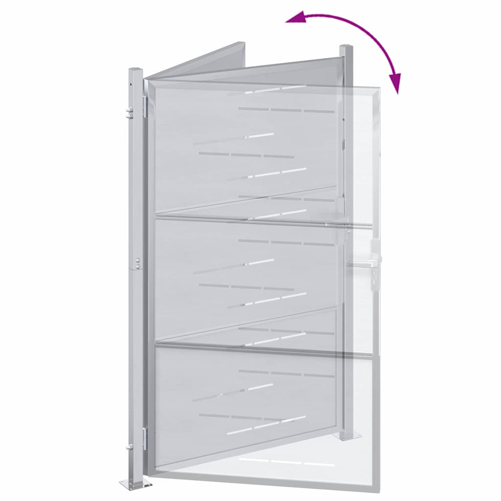 Cancello da giardino Argento 100 x 125 cm Acciaio inossidabile