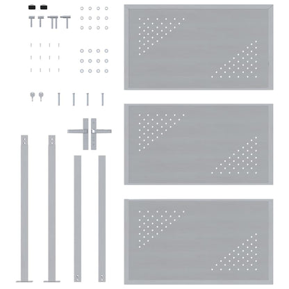 Cancello da giardino Argento 100 x 125 cm Acciaio inossidabile