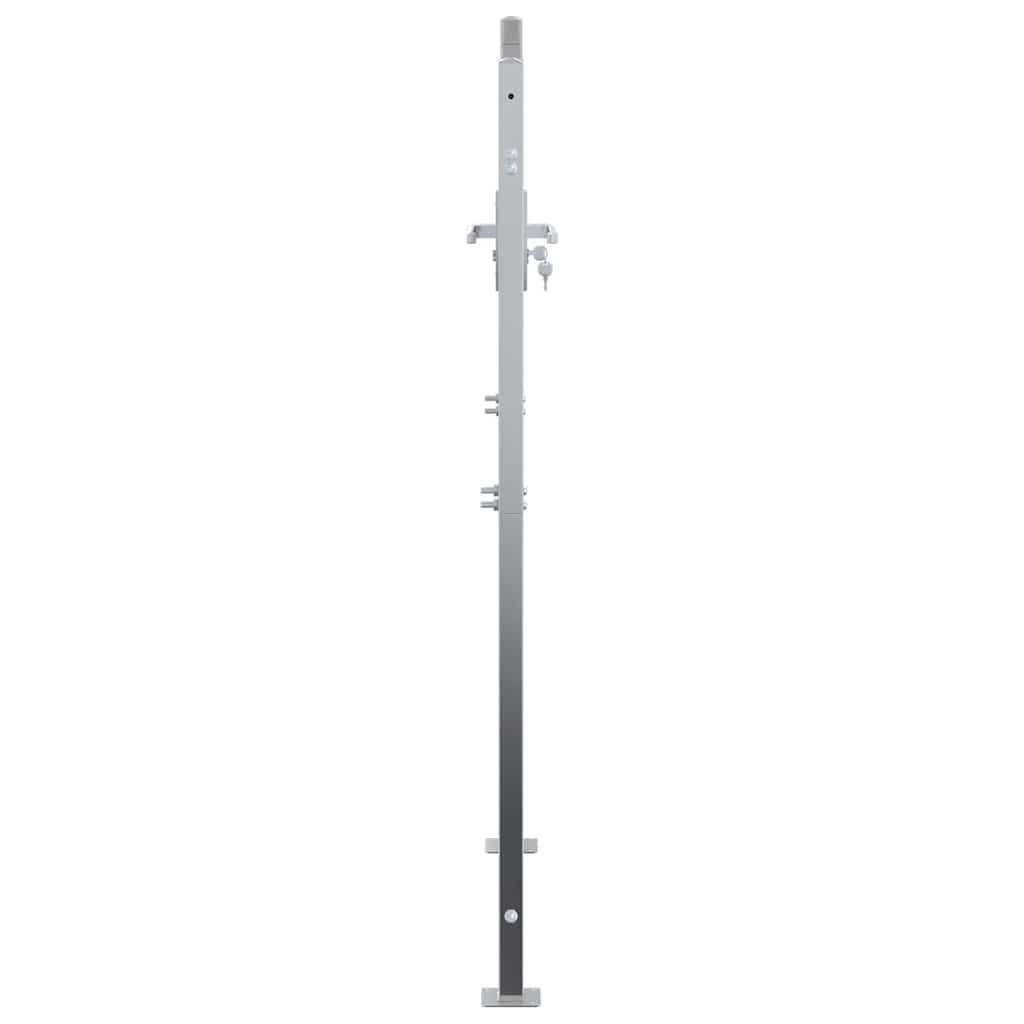 Cancello da giardino Argento 100 x 125 cm Acciaio inossidabile