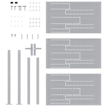 Cancello da giardino Argento 100 x 150 cm Acciaio inossidabile