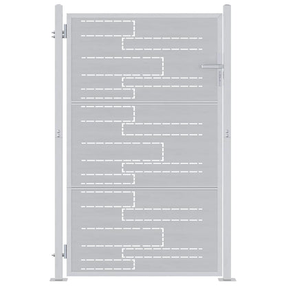 Cancello da giardino Argento 100 x 150 cm Acciaio inossidabile