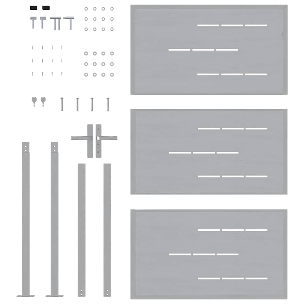 Cancello da giardino Argento 100 x 150 cm Acciaio inossidabile