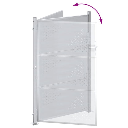 Cancello da giardino Argento 100 x 150 cm Acciaio inossidabile