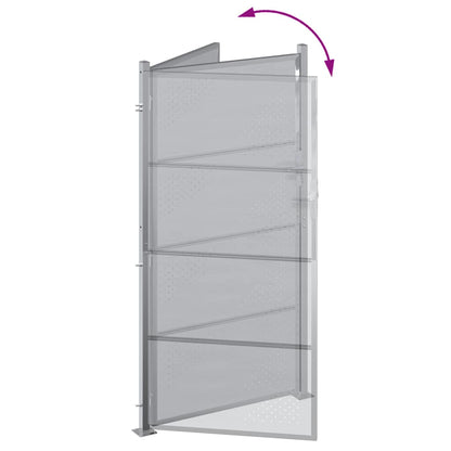 Cancello da giardino Argento 96 x 200 cm Acciaio inossidabile