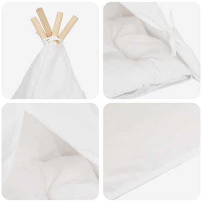 Tenda per animali con cuscino Bianco 50 x 50 x 60 cm Poliestere | homemem39