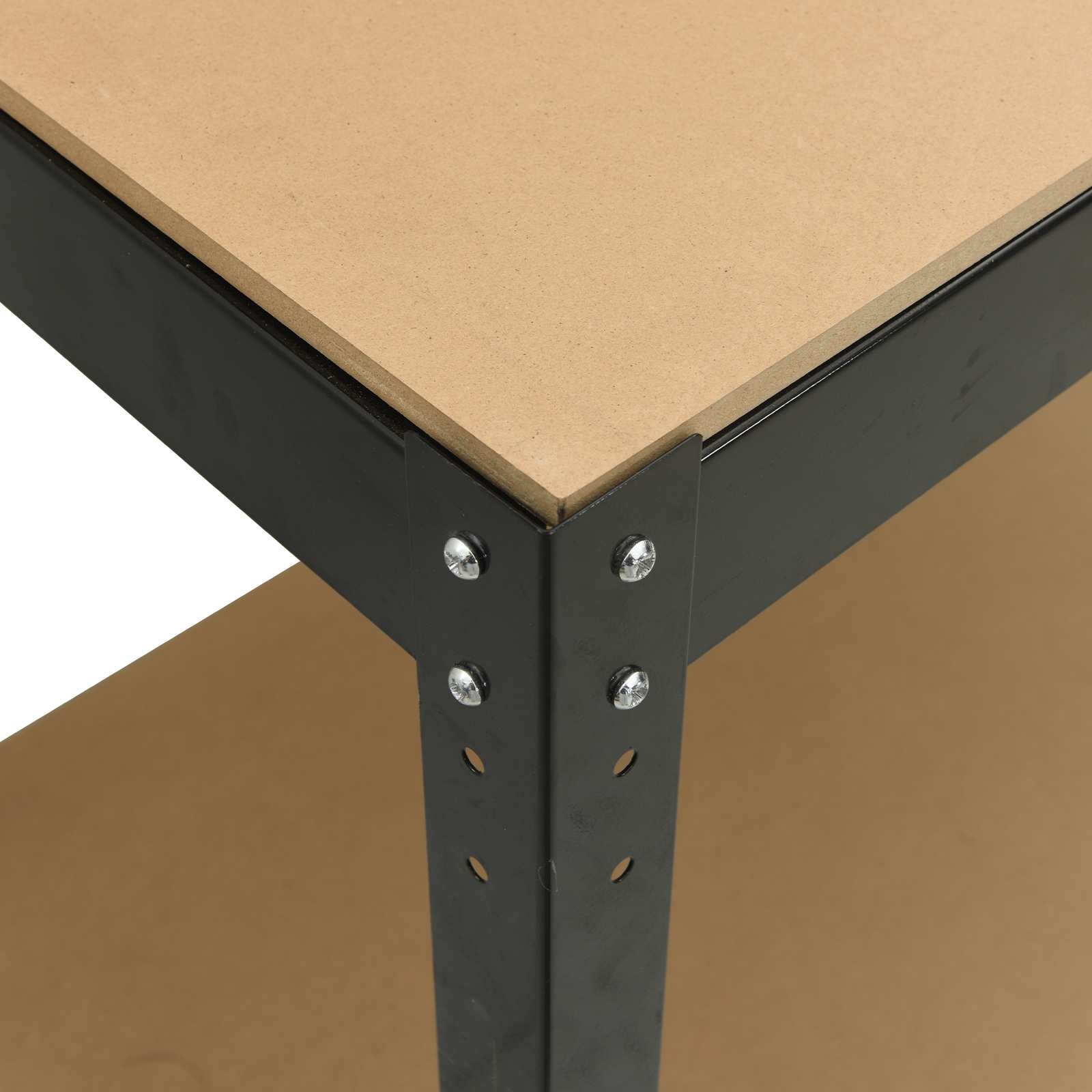 Banco da lavoro con lo scaffale Nero 115 x 55 x 91 cm | homemem39