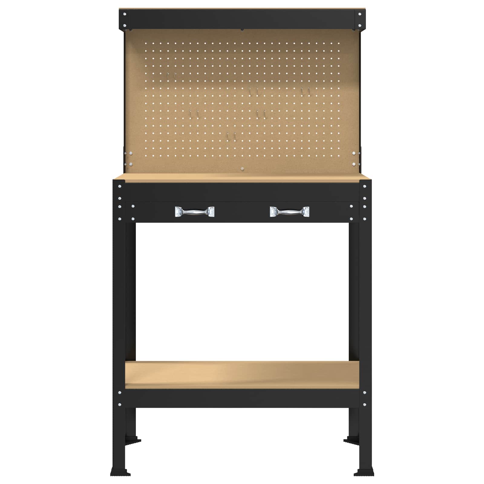 Banco da lavoro con cassetto Nero 81 x 41 x 145 cm | homemem39