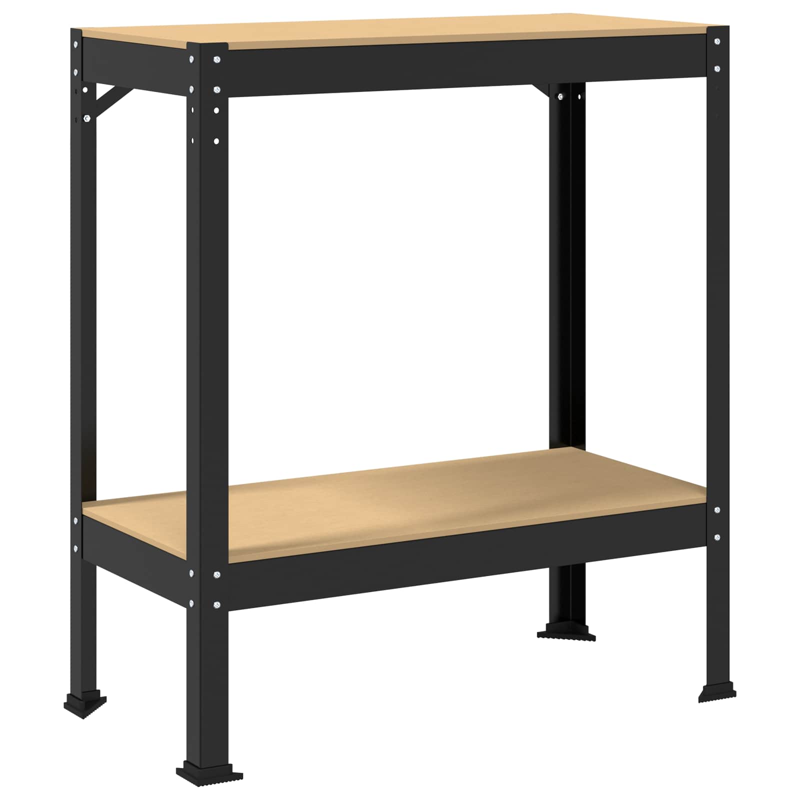 Banco da lavoro con lo scaffale Nero 81 x 41 x 91 cm | homemem39
