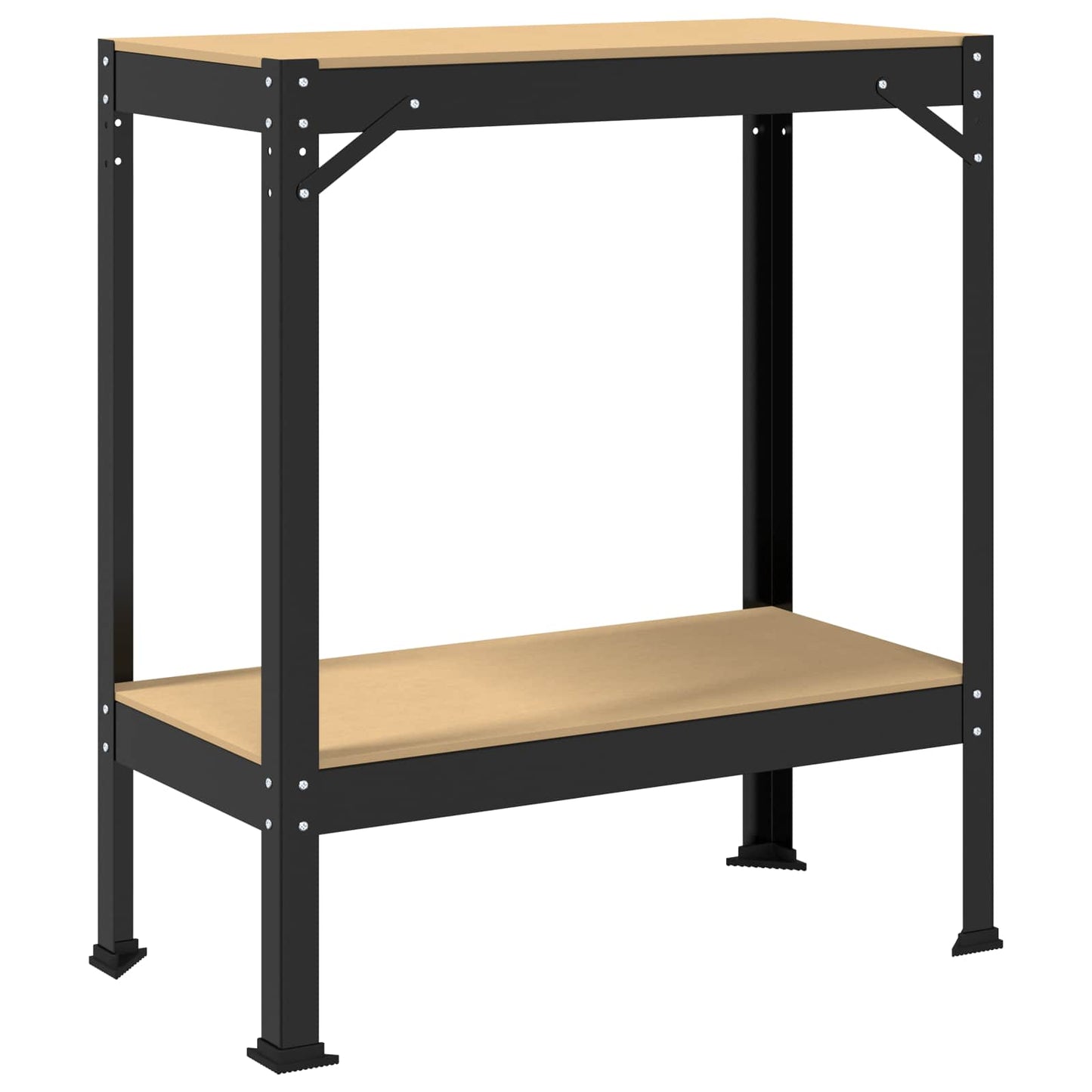 Banco da lavoro con lo scaffale Nero 81 x 41 x 91 cm | homemem39