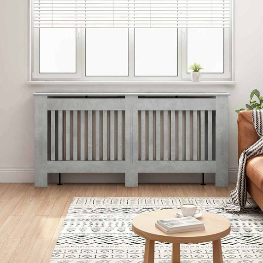Copertura per radiatori Grigio cemento 172 x 19 x 81,5 cm | homemem39