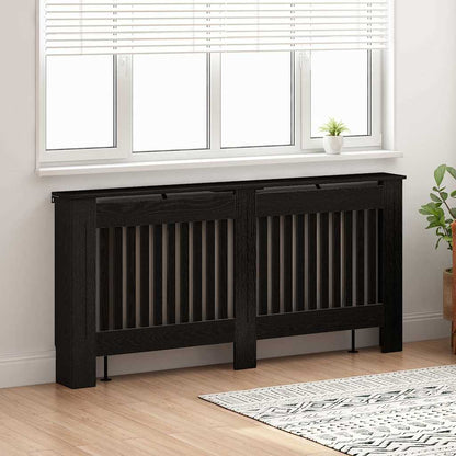 Copertura per radiatori Rovere Nero 172 x 19 x 81,5 cm | homemem39