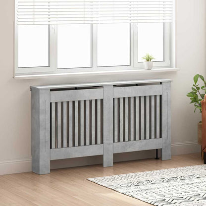 Copertura per radiatori Grigio cemento 152 x 19 x 81,5 cm | homemem39