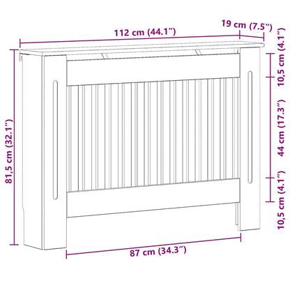 Copertura per radiatori Legno vecchio 112 x 19 x 81,5 cm