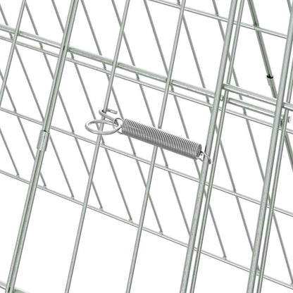 Gabbia per Conigli Argento 215 x 55 x 55 cm Acciaio zincato | homemem39