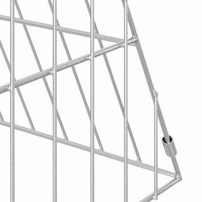 Gabbia per Conigli Argento 215 x 55 x 55 cm Acciaio zincato | homemem39
