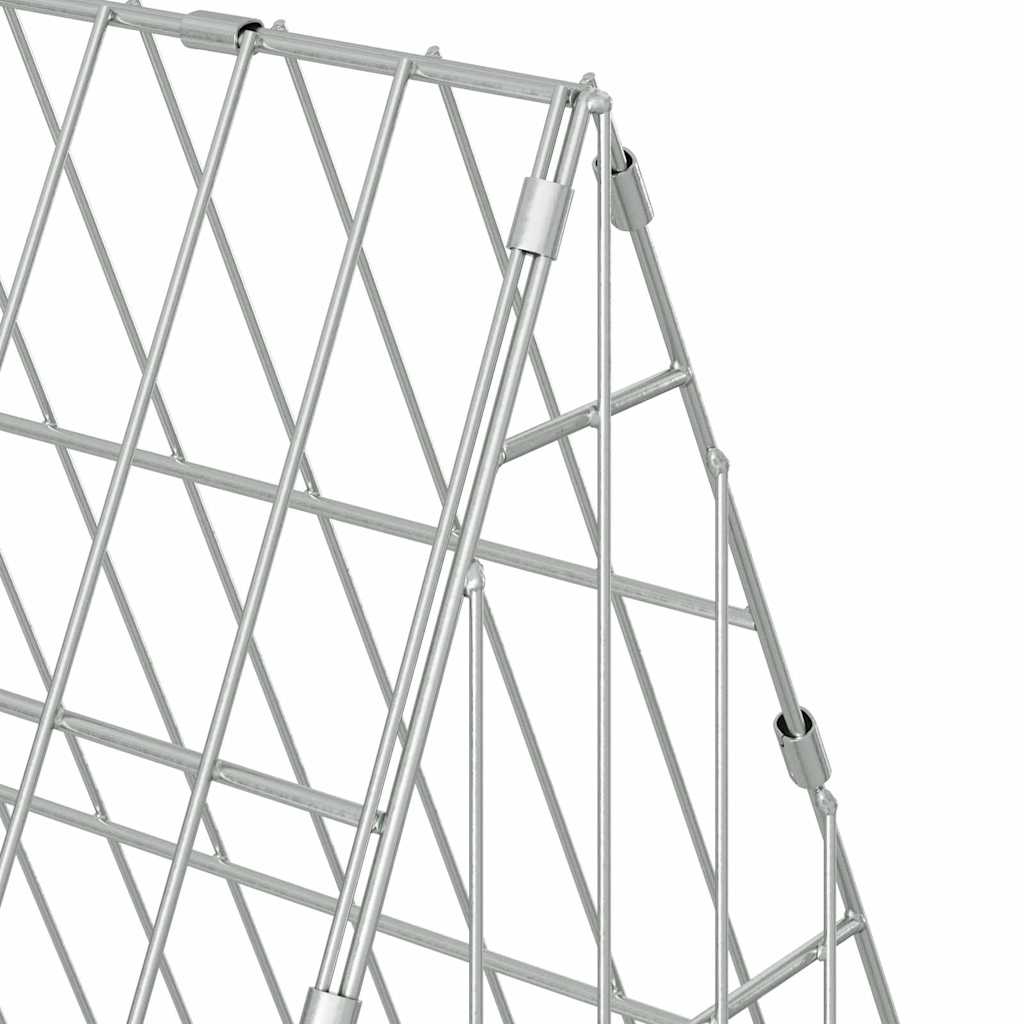 Gabbia per Conigli Argento 215 x 55 x 55 cm Acciaio zincato | homemem39
