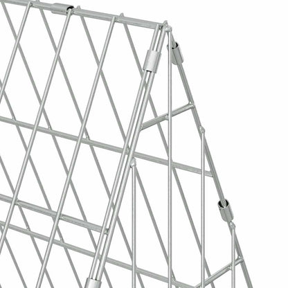 Gabbia per Conigli Argento 215 x 55 x 55 cm Acciaio zincato | homemem39