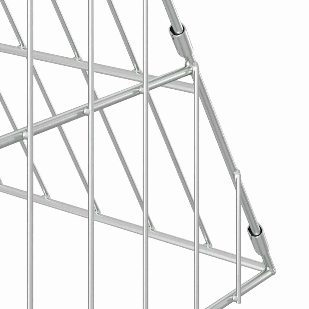 Gabbia per Conigli Argento 215 x 100 x 85 cm Acciaio zincato | homemem39