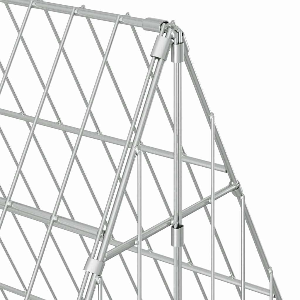 Gabbia per Conigli Argento 215 x 100 x 85 cm Acciaio zincato | homemem39