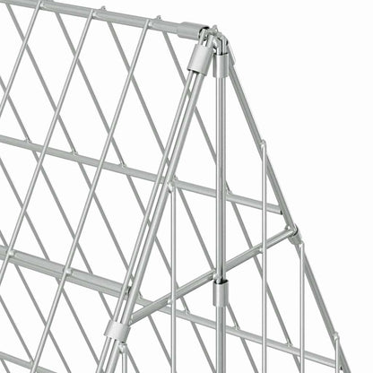 Gabbia per Conigli Argento 215 x 100 x 85 cm Acciaio zincato | homemem39