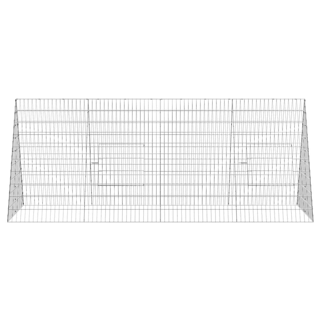 Gabbia per Conigli Argento 215 x 100 x 85 cm Acciaio zincato | homemem39