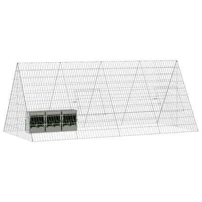 Gabbia per Conigli Argento 215 x 100 x 85 cm Acciaio zincato | homemem39