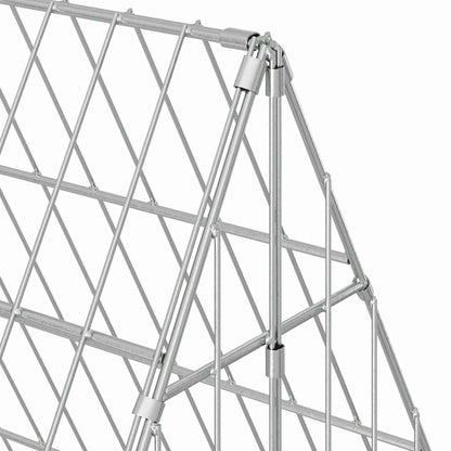 Gabbia per Conigli Argento 430 x 100 x 85 cm Acciaio zincato | homemem39