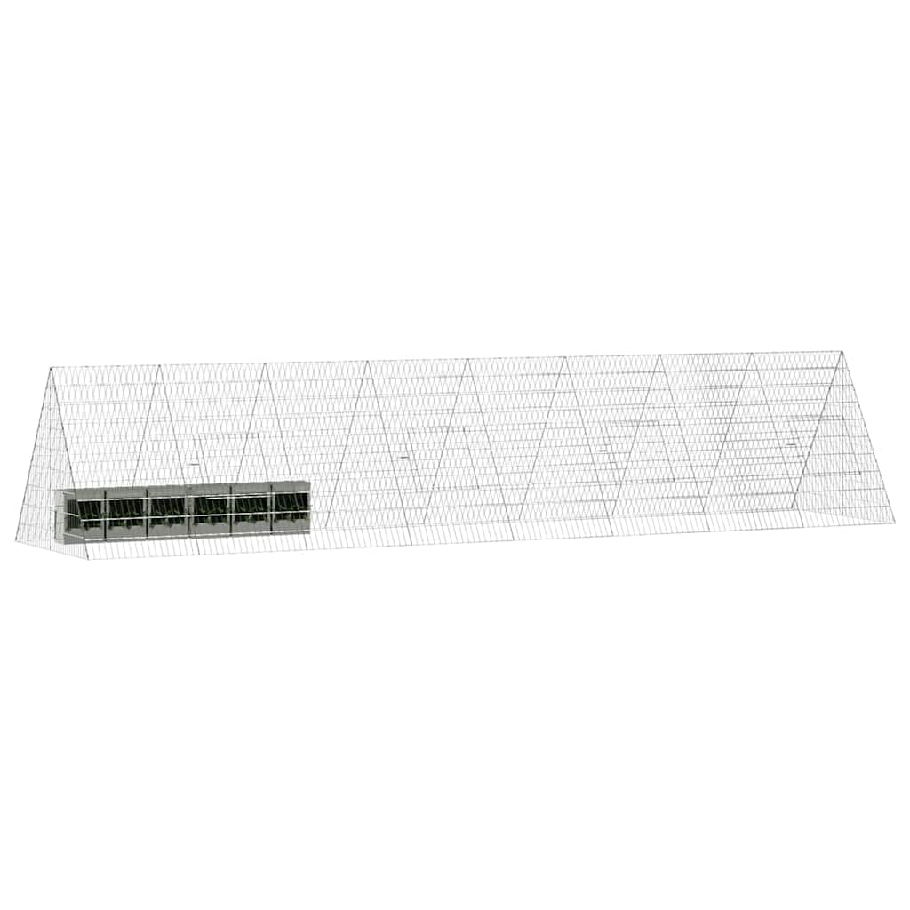 Gabbia per Conigli Argento 430 x 100 x 85 cm Acciaio zincato | homemem39