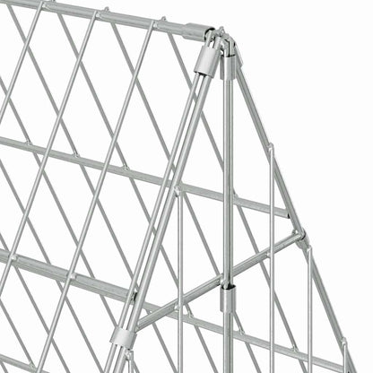 Gabbia per Conigli Argento 650 x 100 x 85 cm Acciaio zincato | homemem39