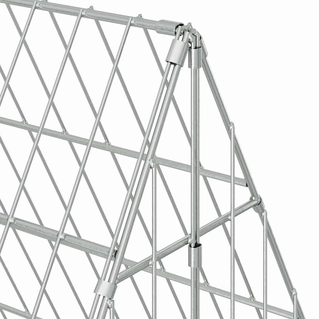 Gabbia per Conigli Argento 650 x 100 x 85 cm Acciaio zincato | homemem39