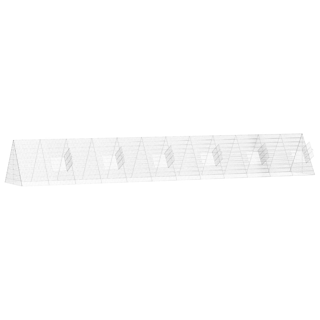 Gabbia per Conigli Argento 650 x 100 x 85 cm Acciaio zincato | homemem39