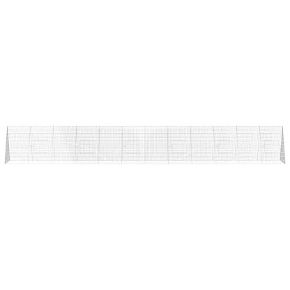Gabbia per Conigli Argento 650 x 100 x 85 cm Acciaio zincato | homemem39