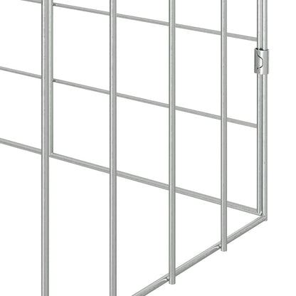 Gabbia per Conigli Argento 100 x 78 x 78 cm Acciaio zincato | homemem39
