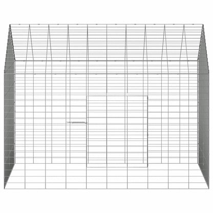Gabbia per Conigli Argento 400 x 78 x 78 cm Acciaio zincato