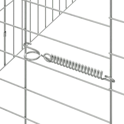 Gabbia per Conigli Argento 200 x 78 x 78 cm Acciaio zincato | homemem39