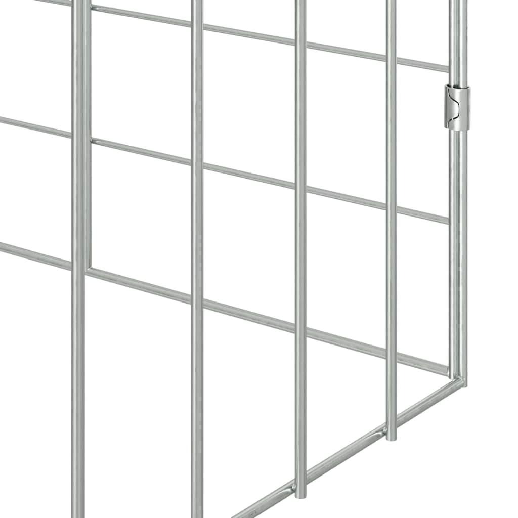Gabbia per Conigli Argento 200 x 78 x 78 cm Acciaio zincato | homemem39