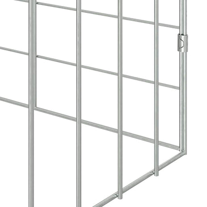 Gabbia per Conigli Argento 200 x 78 x 78 cm Acciaio zincato | homemem39