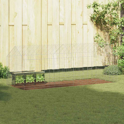 Gabbia per Conigli Argento 200 x 78 x 78 cm Acciaio zincato | homemem39