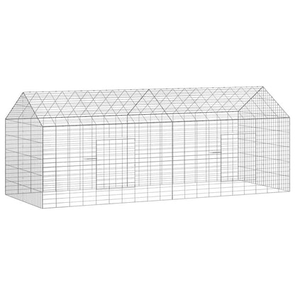 Gabbia per Conigli Argento 200 x 78 x 78 cm Acciaio zincato | homemem39