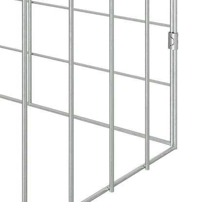 Gabbia per Conigli Argento 400 x 78 x 78 cm Acciaio zincato