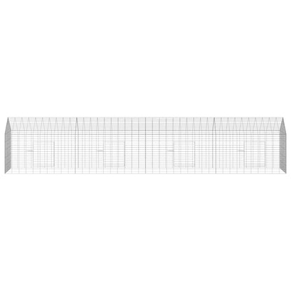 Gabbia per Conigli Argento 400 x 78 x 78 cm Acciaio zincato | homemem39