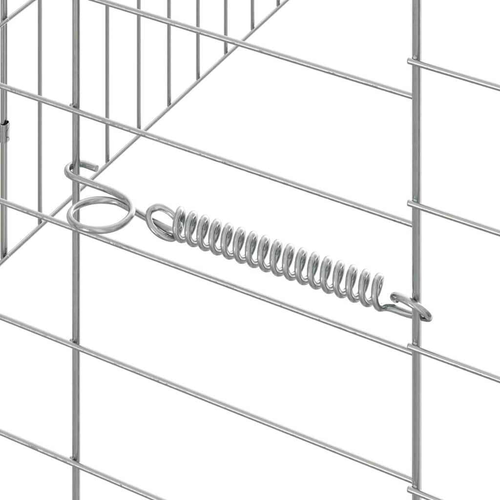 Gabbia per Conigli Argento 600 x 78 x 78 cm Acciaio zincato | homemem39