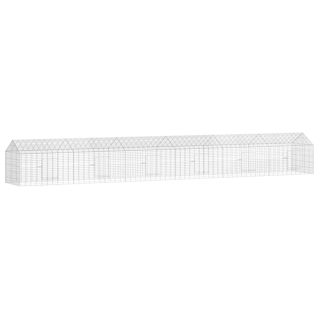 Gabbia per Conigli Argento 600 x 78 x 78 cm Acciaio zincato | homemem39