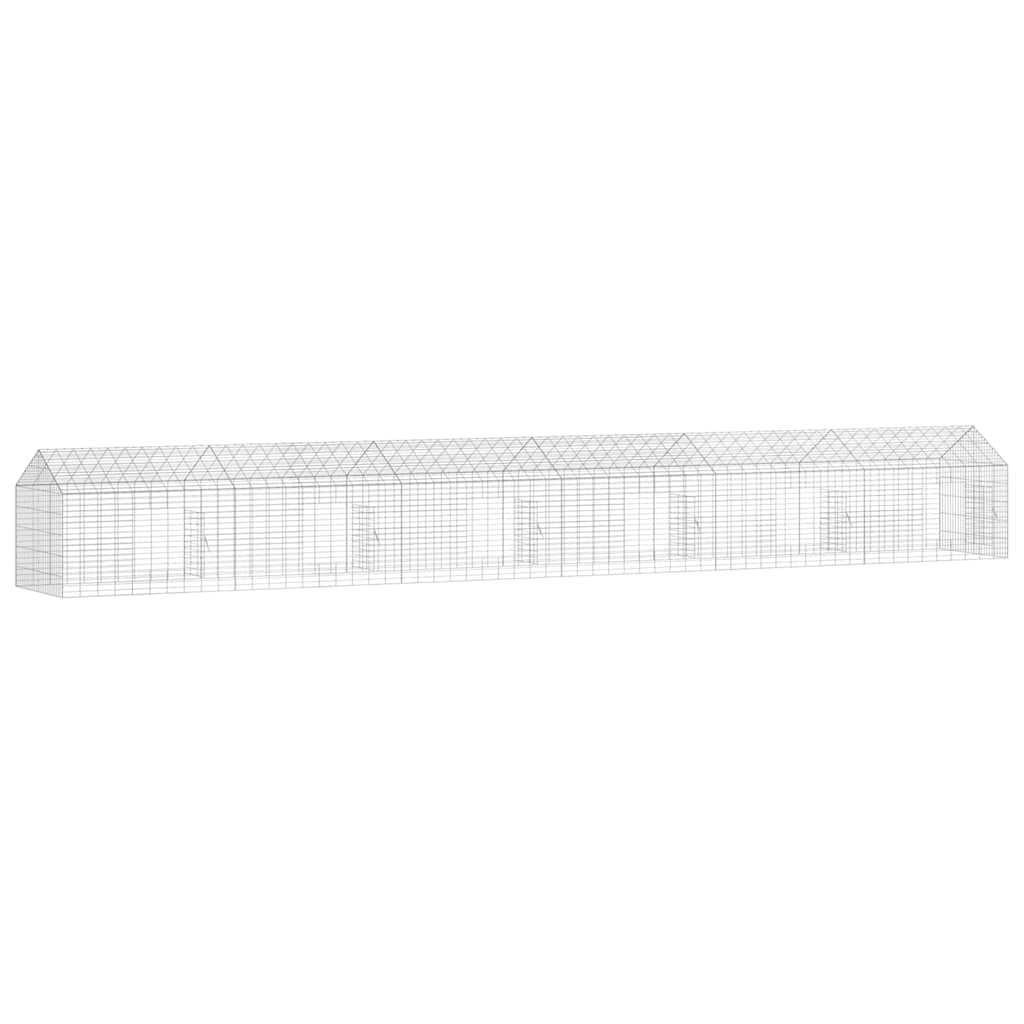 Gabbia per Conigli Argento 600 x 78 x 78 cm Acciaio zincato | homemem39